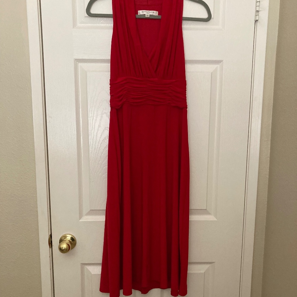 Evan Picone red dress Size 4 - Picture 2 of 6